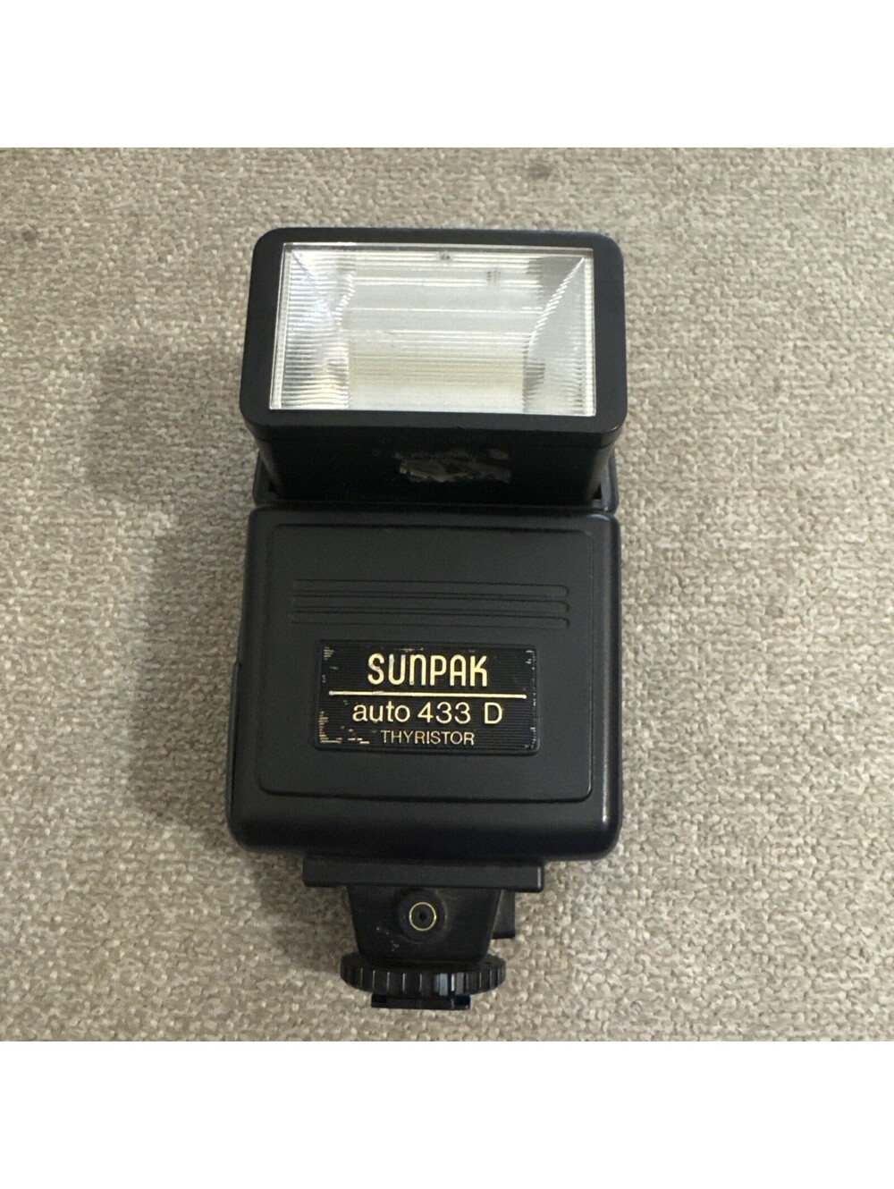 UNTESTED SUNPAK Auto 433 D Thyristor for Canon Film camera Shoe Mount Flash